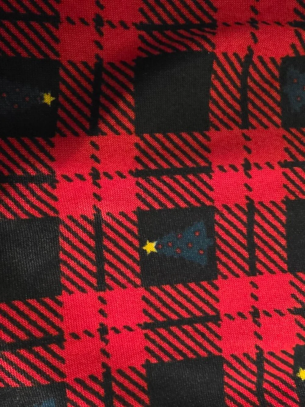 Jaclyn Girls Buffalo Check Christmas Tree Pajama Set NWT Size 10